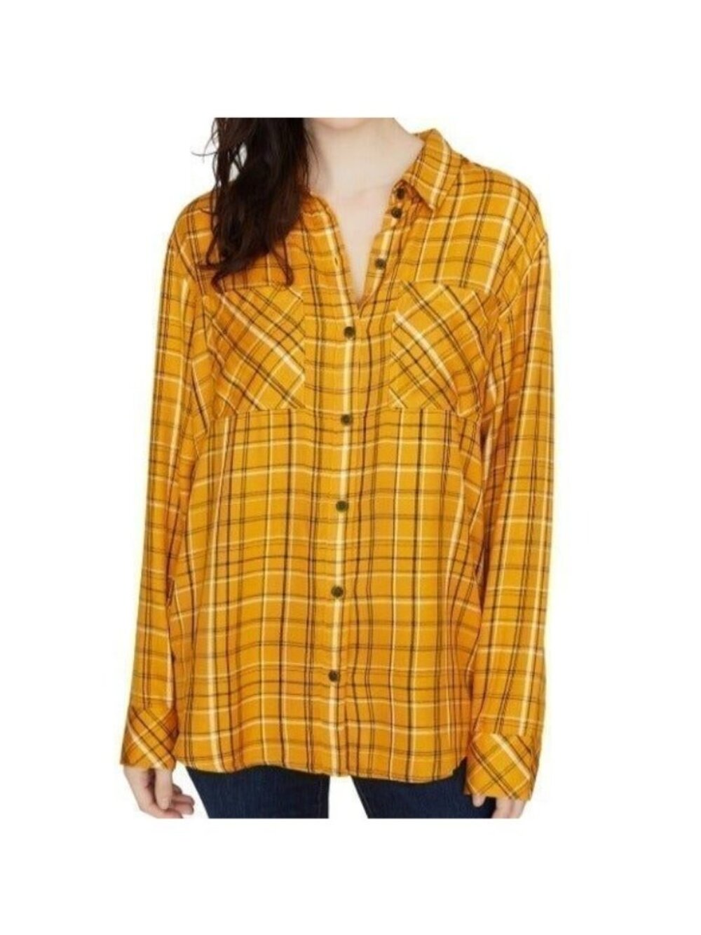 Sanctuary New Generation Boyfriend Shirt, Ochre, Size M